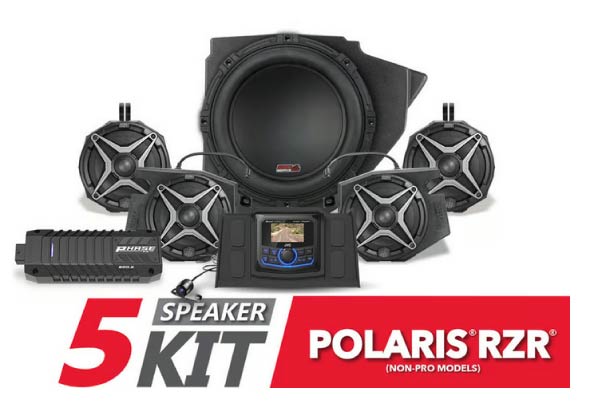  RZ34-PHZ4A / 2014-2023 Polaris RZR A-Spec SSV Works 5-Speaker Plug-&-Play Kit with JVC